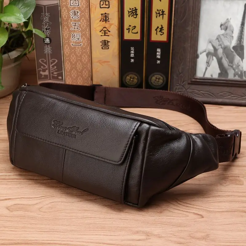 Travel Accessories Leather - Men Genuine Leather Belt Waist Pack