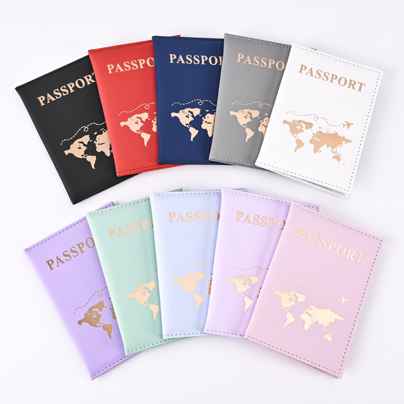 Travel Accessories Plane - Fashion Passport Protective Cover World Pattern