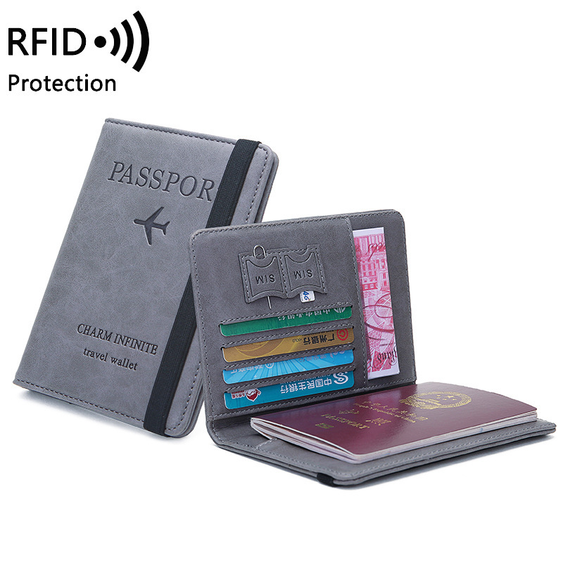 Travel Accessories Plane - Unisex PU Leather Passport Holder -