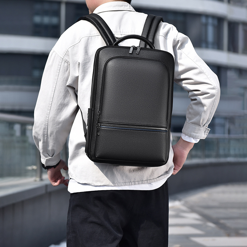 Travel Accessories Leather - PU Leather Men's Backpack USB Charging