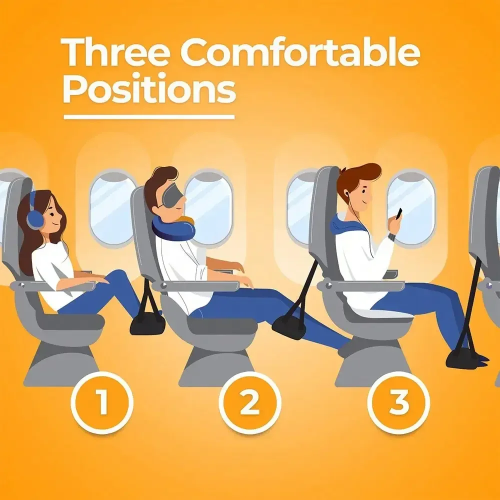 Travel Accessories Plane - Travel Rest Hanging Footstool with Adjustable