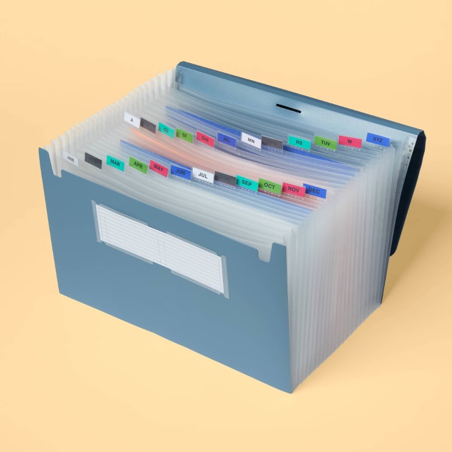 Document Organizer Folder - 24 Pocket Legal Size Expanding File