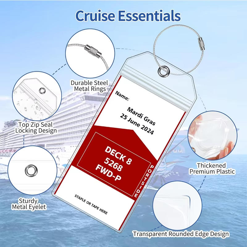 Travel Accessories List - 5PCS Cruise Luggage Tags Waterproof Transparent