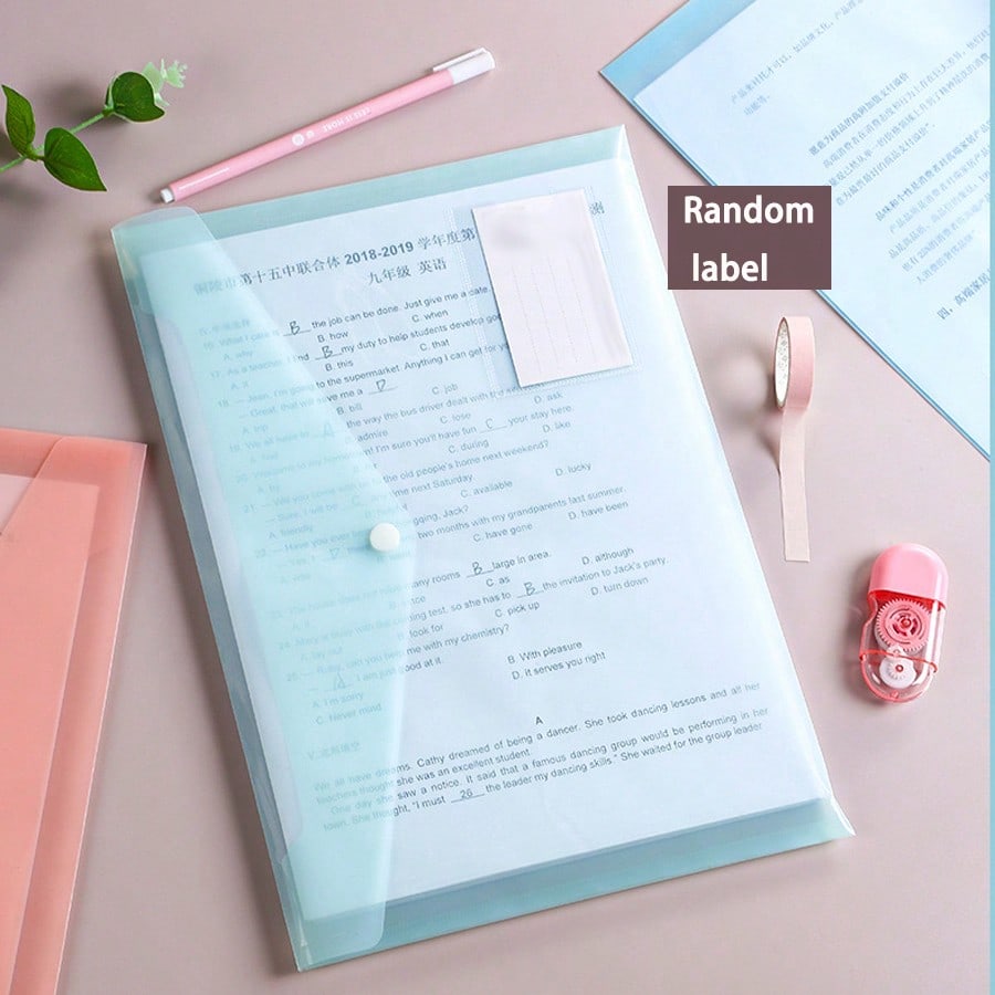 Document Organizer Folder - 10/5 A4 Transparent Polypropylene File Folder,