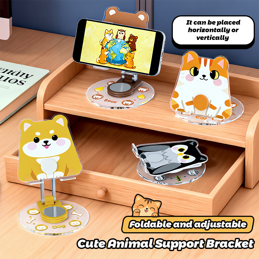 Cute Animal Phone Stand 360 Ro - Travel Accessories Online review and price