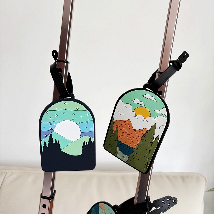 1/3/6pcs landscape luggage tag - Travel Accessories Plane review and price