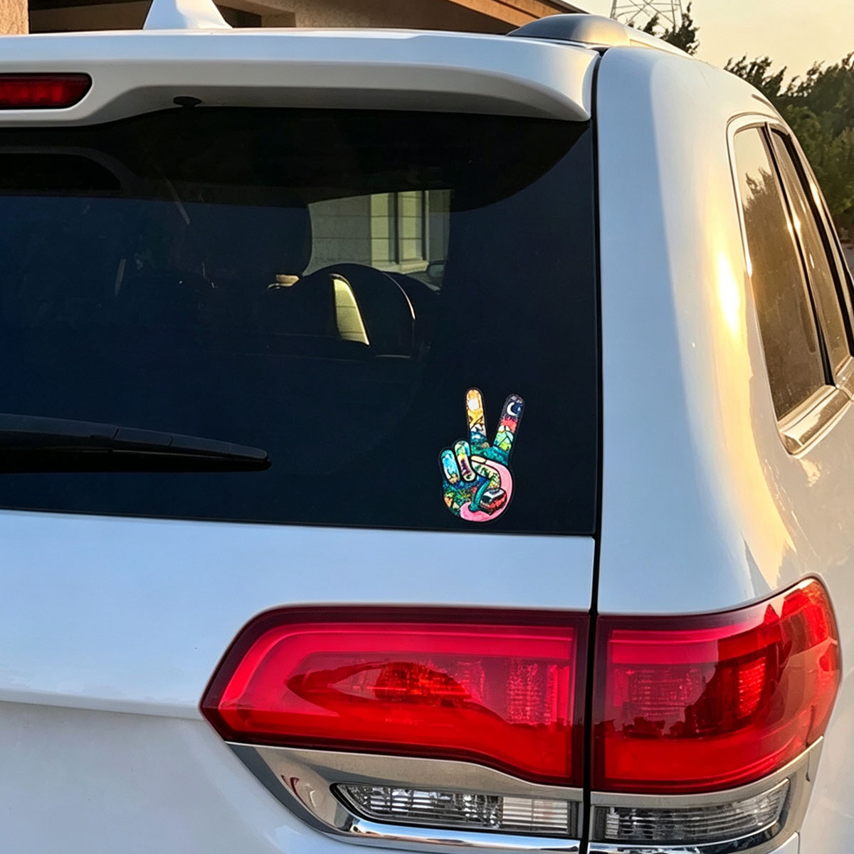 Peace Sign Hand Sticker, Seek  - Travel Van Accessories review and price