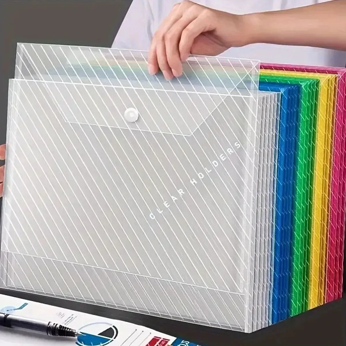 10/5 pcs A4 Transparent Folder - Document Organizer Folder review and price