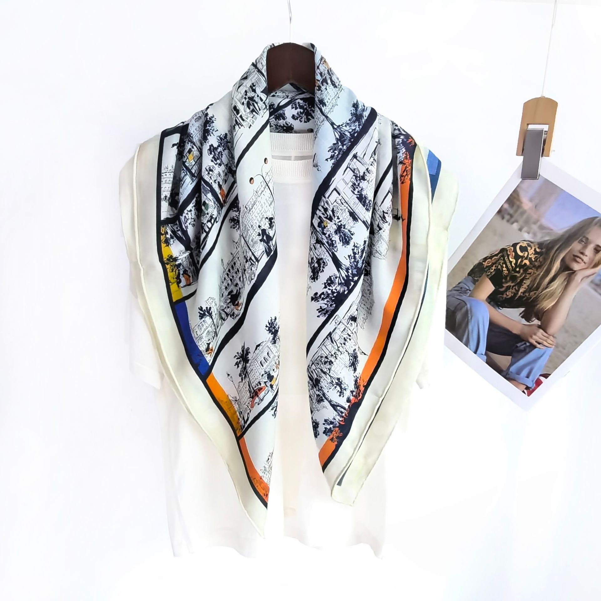 70%Wool 30%Silk Scarf Women Ha - Travel Accessories Luxury Brands review and price