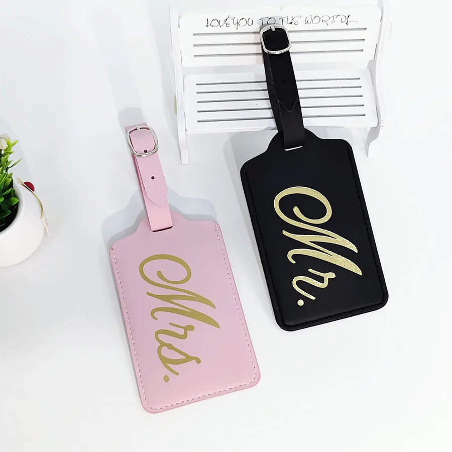 2PCS/Set Mr Mrs Couples Luggag - Luggage Tag Leather review and price