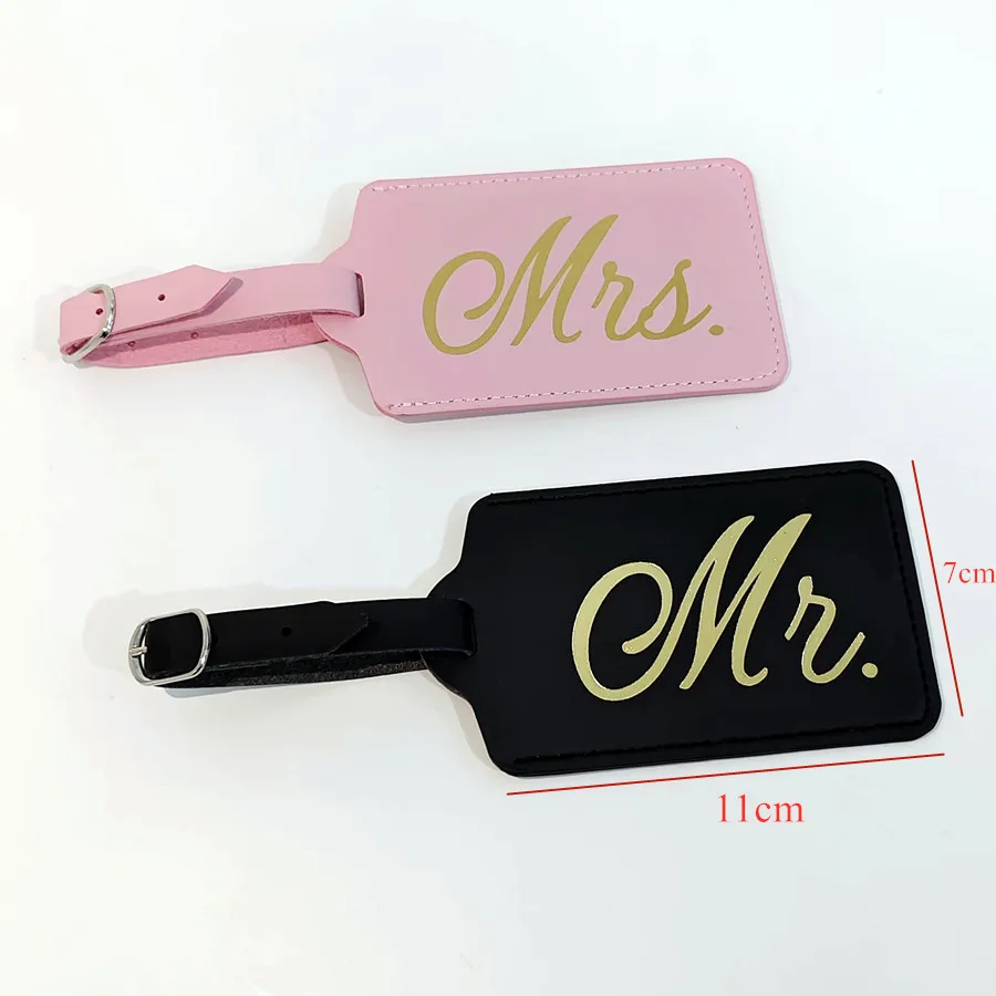 2PCS/Set Mr Mrs Couples Luggag - Luggage Tag Leather review and price