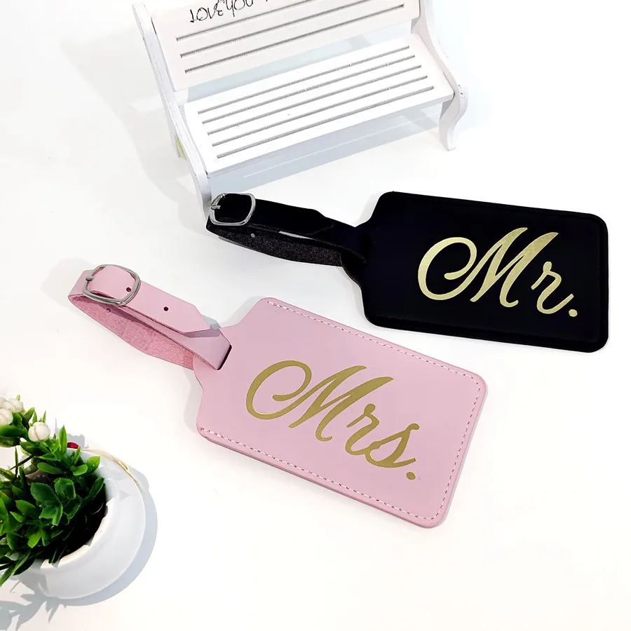 2PCS/Set Mr Mrs Couples Luggag - Luggage Tag Leather review and price