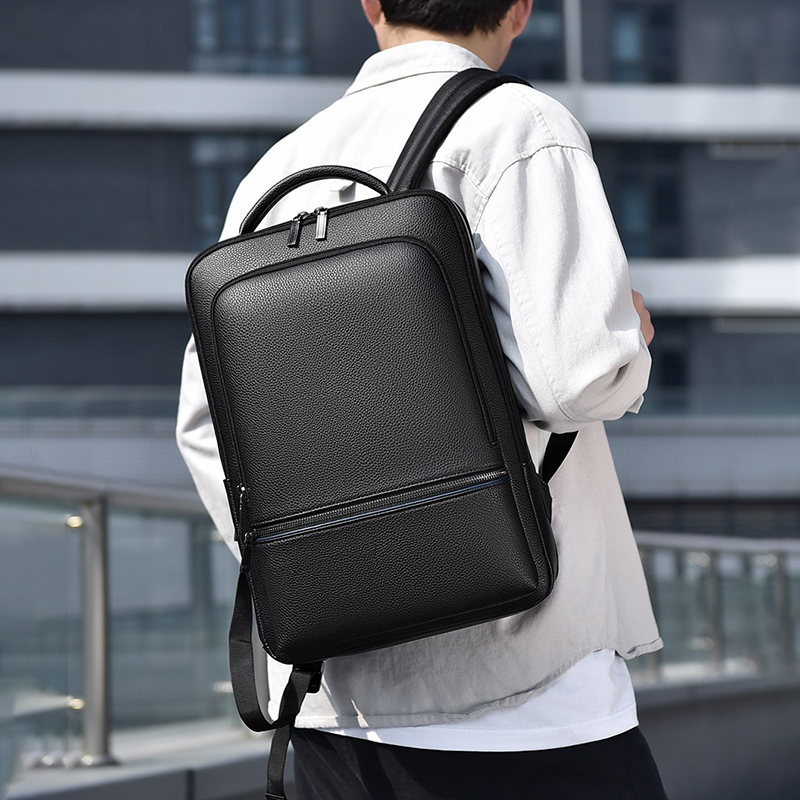 PU Leather Men's Backpack USB  - Travel Accessories Leather review and price