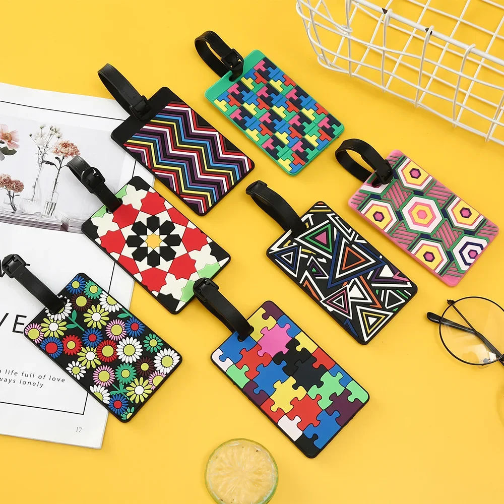 1PCS Geometric Luggage Tags Su - Travel Accessories List review and price