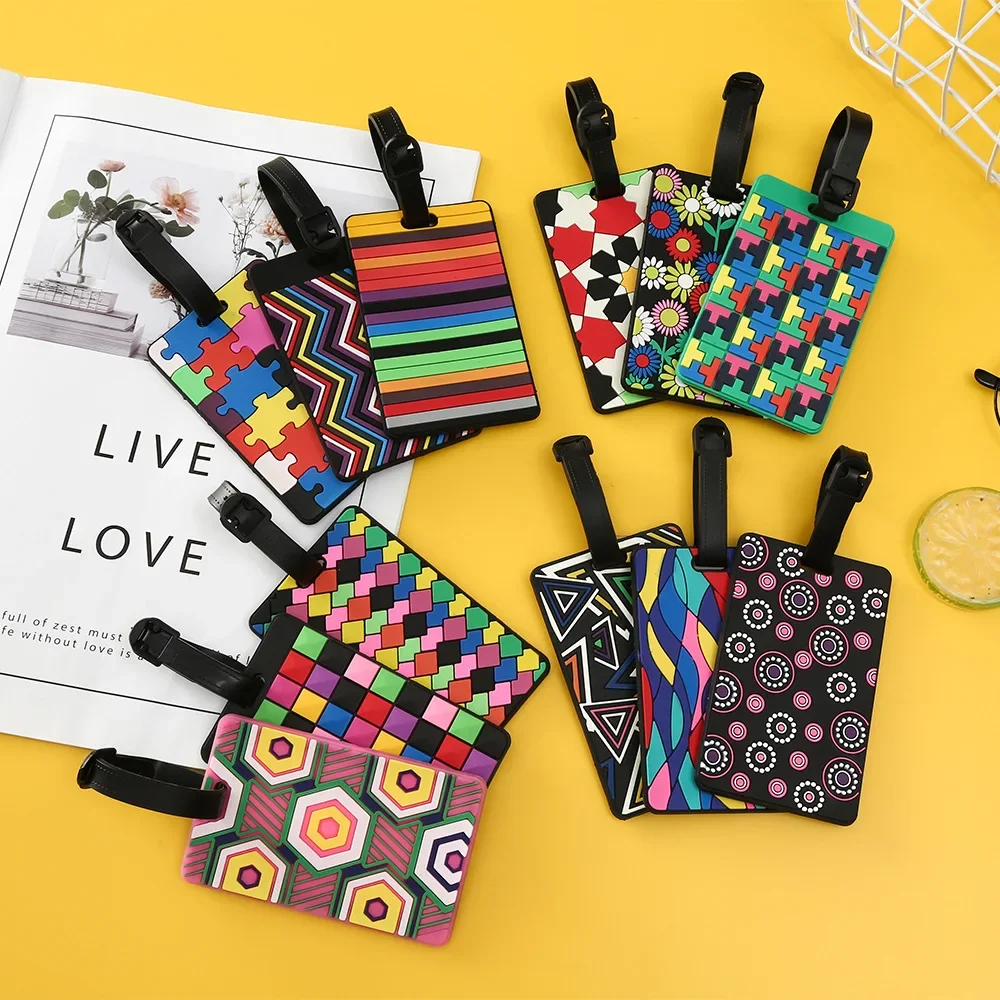 1PCS Geometric Luggage Tags Su - Travel Accessories List review and price