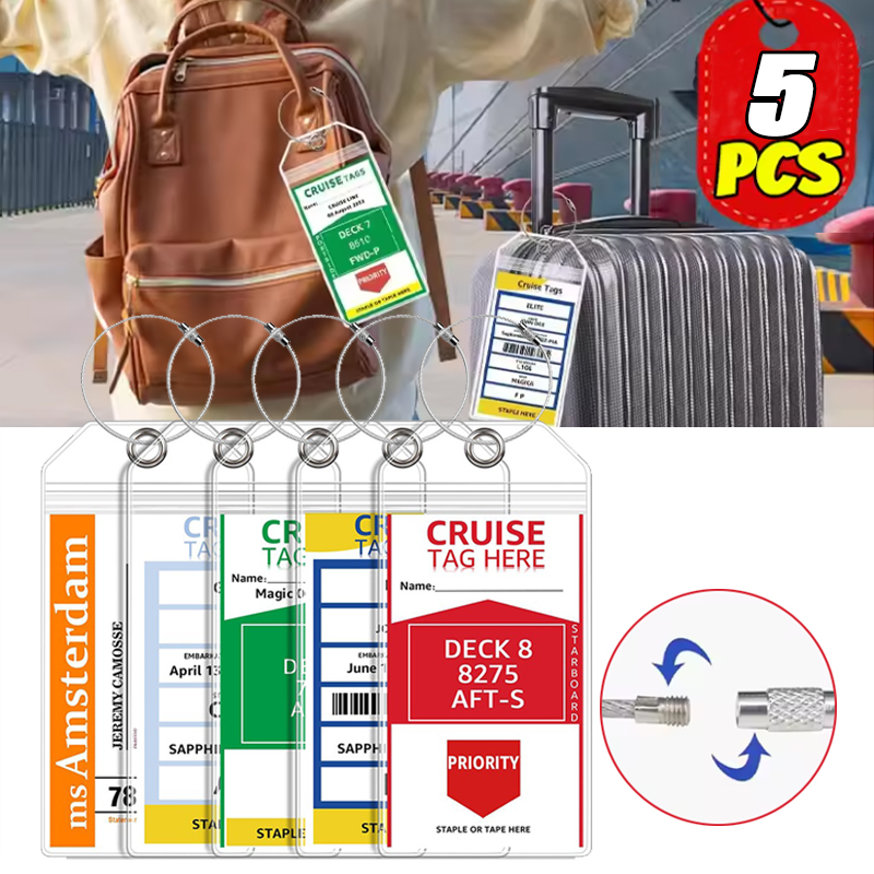 5Pcs Transparent Cruise Luggag - Travel Accessories List review and price