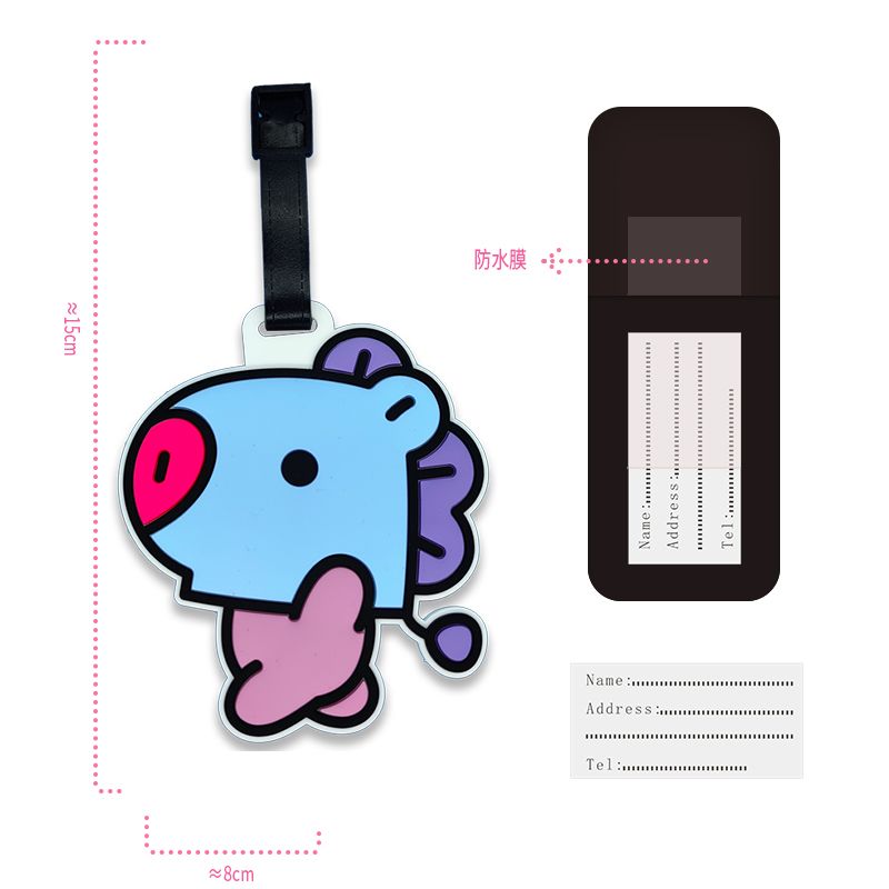 BT21 cartoon cute keychain Kaw - Travel Accessories Online review and price