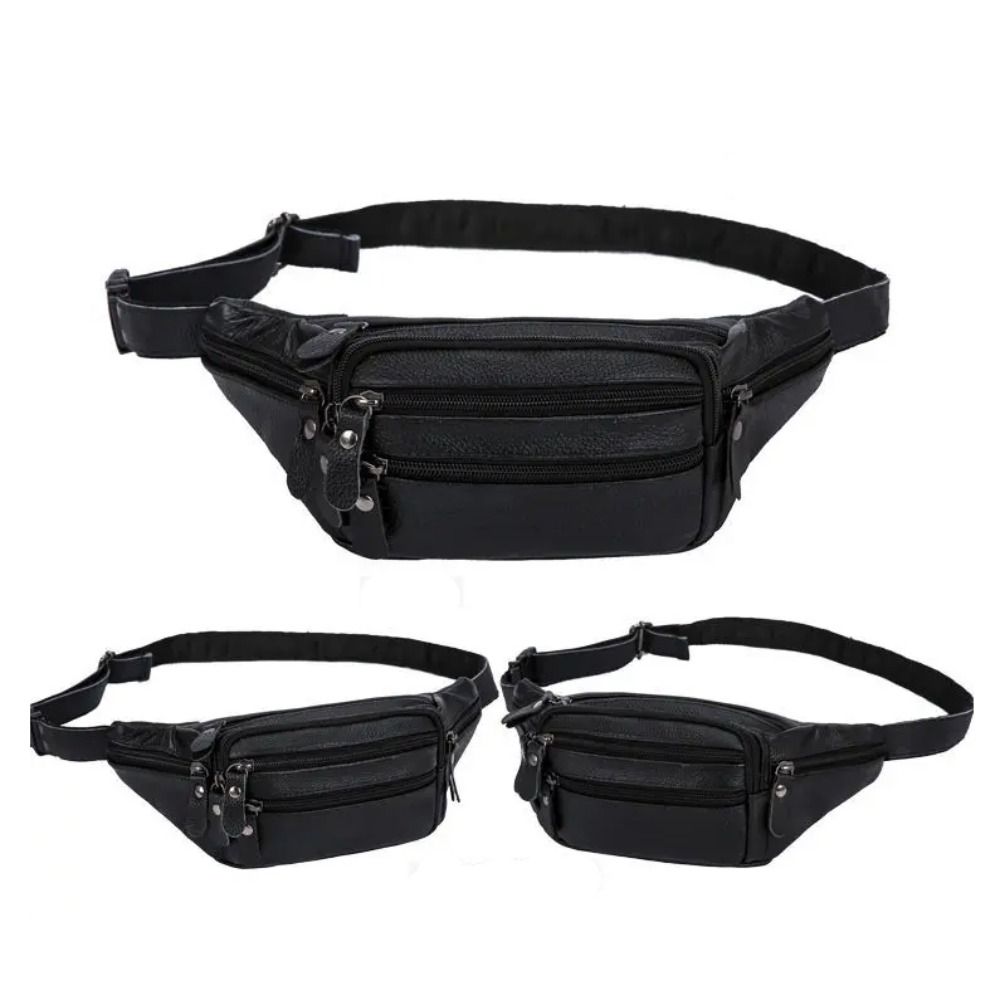 Zipper PU Leather Men's Waist  - Travel Accessories Leather review and price