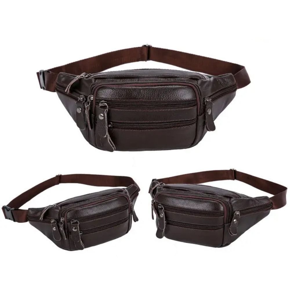 Zipper PU Leather Men's Waist  - Travel Accessories Leather review and price