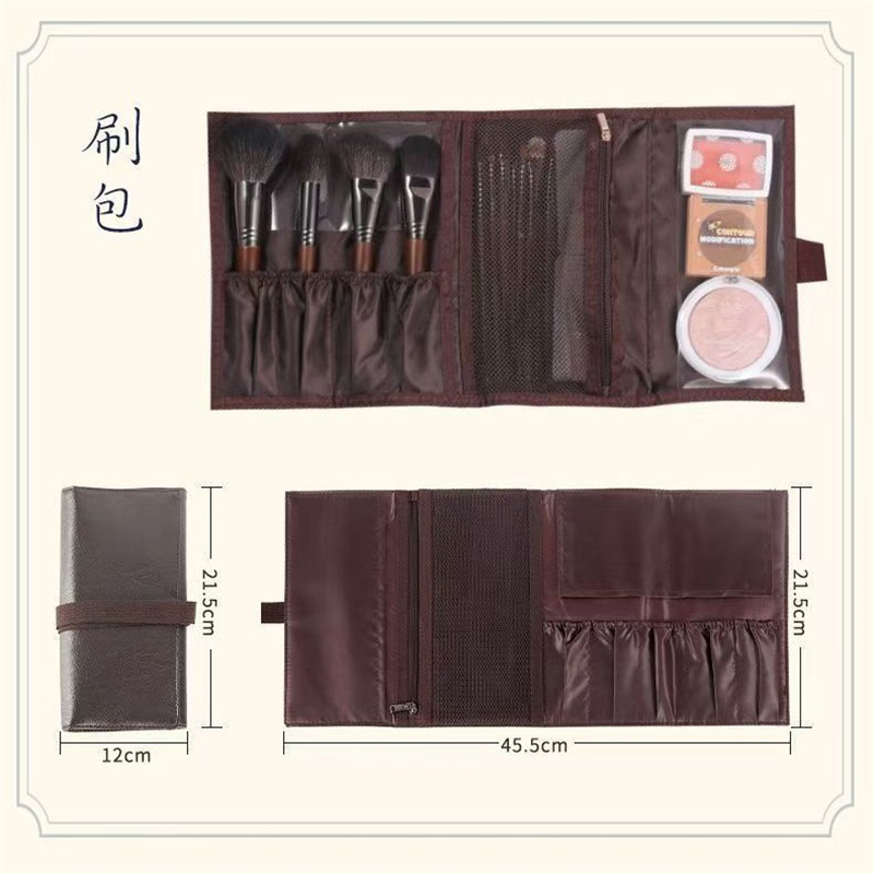 PU Leather Makeup Brush Roll B - Travel Accessories Leather review and price