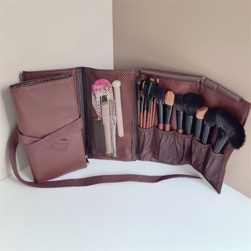 PU Leather Makeup Brush Roll B - Travel Accessories Leather review and price