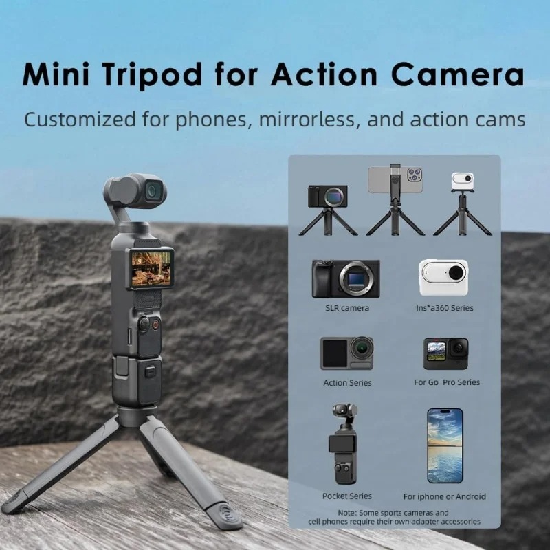 Foldable Mini Tripod for DJI O - Travel Vlog Accessories review and price