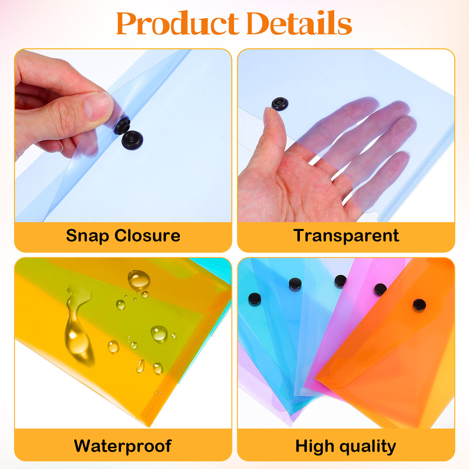 6Pcs Clear Document Folder Pla - Document Organizer Folder review and price