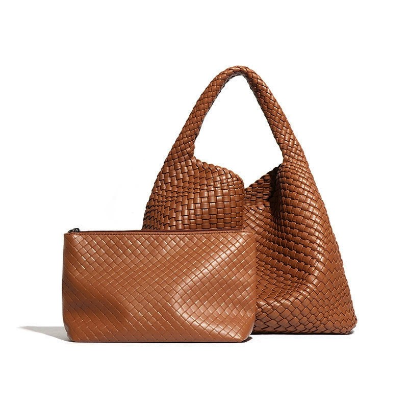 Women Woven Vegan Leather Tote - Travel Accessories Leather review and price
