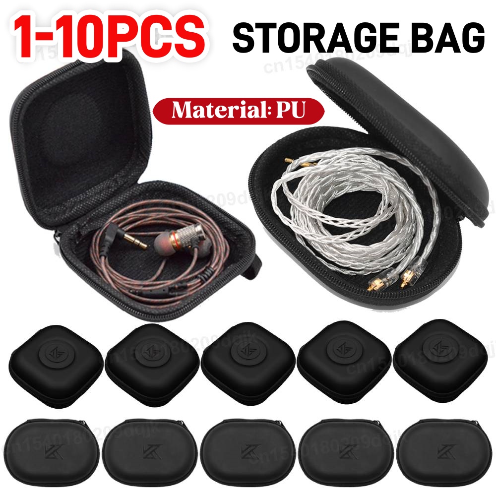 1-10PCS KZ Earphones Case PU L - Travel Accessories Leather review and price