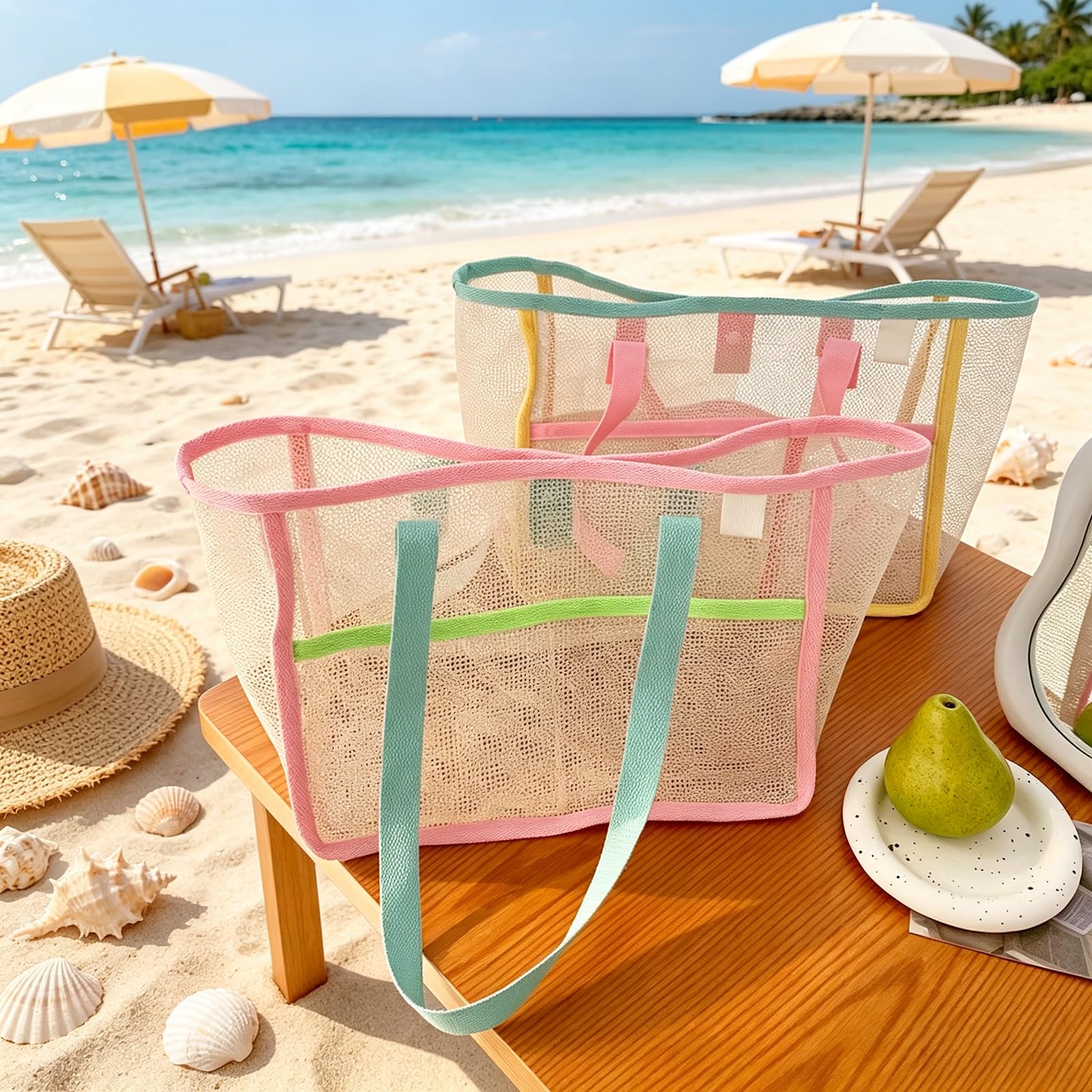Beach Bags for Women Colorful  - Travel Accessories Usa review and price