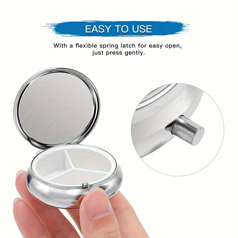 (Flat) 1pc portable round meta - Travel Accessories As Gifts review and price