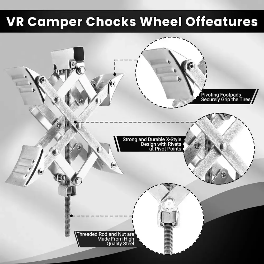 X-Shaped RV Wheel Chock Fit 3. - Travel Accessories Usa review and price