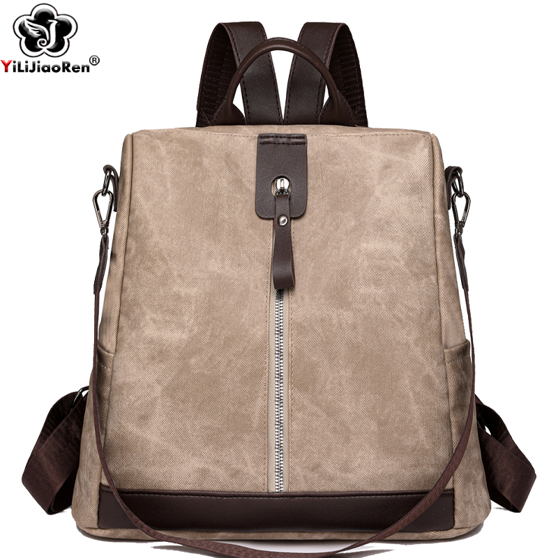 Fashion Anti-theft Backpack Fe - Travel Accessories Leather review and price