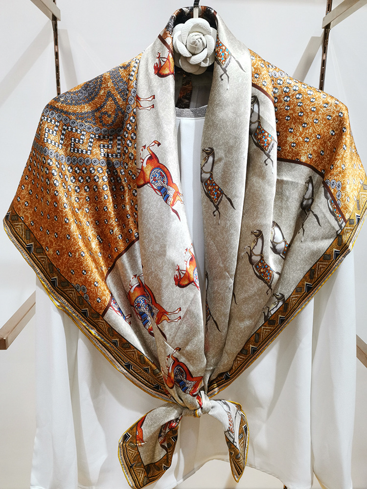 Soft Silk Scarf 110CM Luxury B - Travel Accessories Luxury Brands review and price