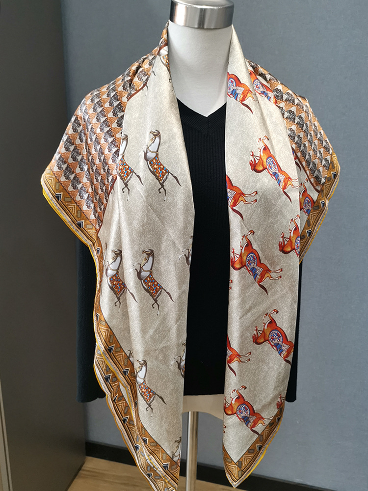 Soft Silk Scarf 110CM Luxury B - Travel Accessories Luxury Brands review and price